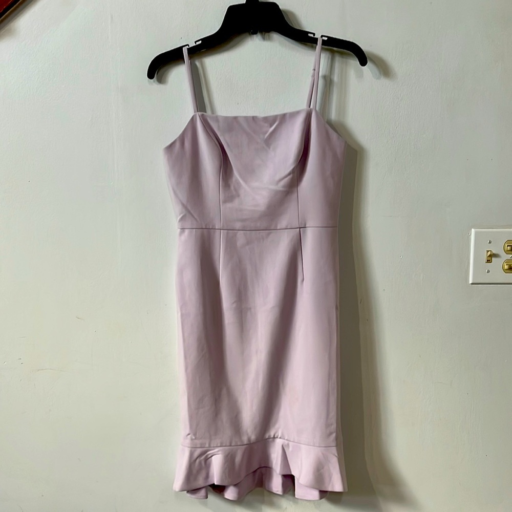 NWOT form fitting purple dress. XS. Excellent condition!
